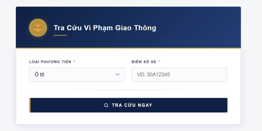 Lỗi vượt đèn đỏ ô tô tra cứu