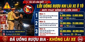 lỗi uống rượu khi lái xe ô tô